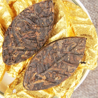 勐海茶区古树黄金叶普洱茶熟茶新款金叶子500g