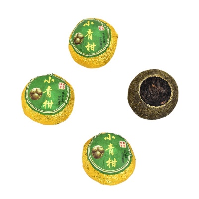 青皮新会小青柑普洱茶陈皮宫廷普洱柑普茶橘子茶桔普茶250g一罐装
