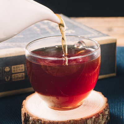 黑茶湖南安化黑茶金花茯砖茶天尖茯砖1公斤陈年茶叶