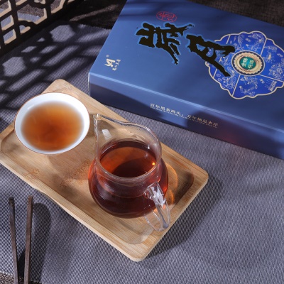 安化黑茶岁月金茯臻选金花系列1kg香茶盒装品鉴金花香