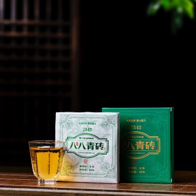 八八青88g方砖 普洱茶生茶小方砖