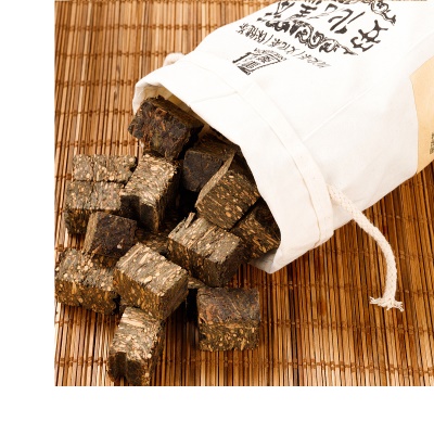 500克袋装黑砖颗粒茶安化黑茶黑砖茶紧压茶黑金茶系列安华茶叶醇香陈年