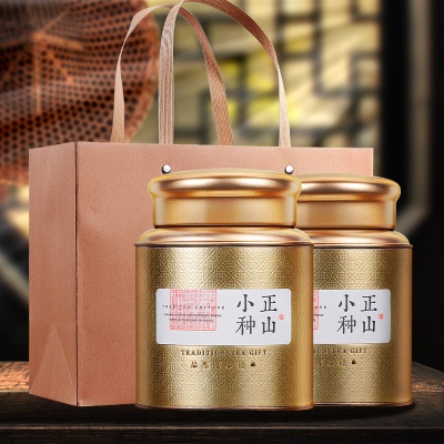 武夷红茶桐木关古树正山小种茶叶铁罐代发礼盒装500g正山小种红茶