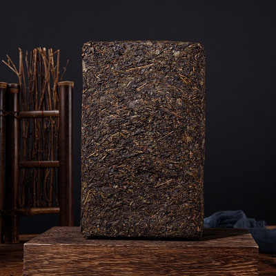 陈年1kg安化黑茶金花手筑茯砖茶天尖茯砖茶御福五龙荒湖南黑茶叶