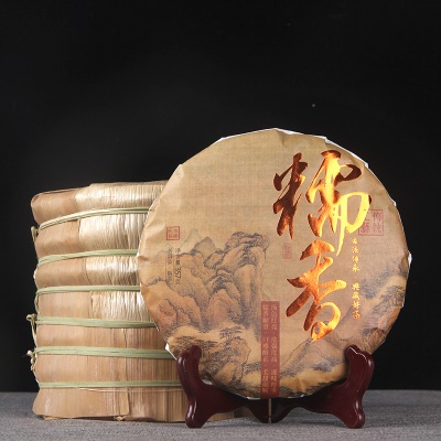 357克普洱茶熟茶勐海糯米香七子饼糯香普洱老熟茶叶云南熟普洱茶叶